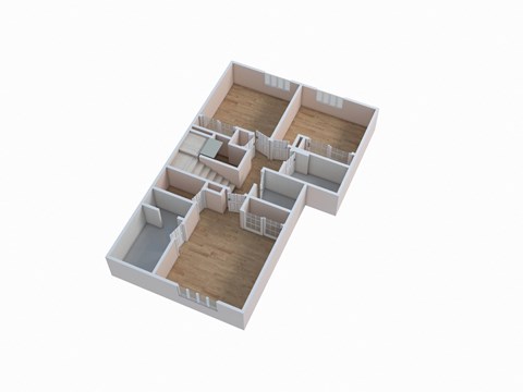 Floor plan for 3 beds, 2.5 baths, 1485 sqft